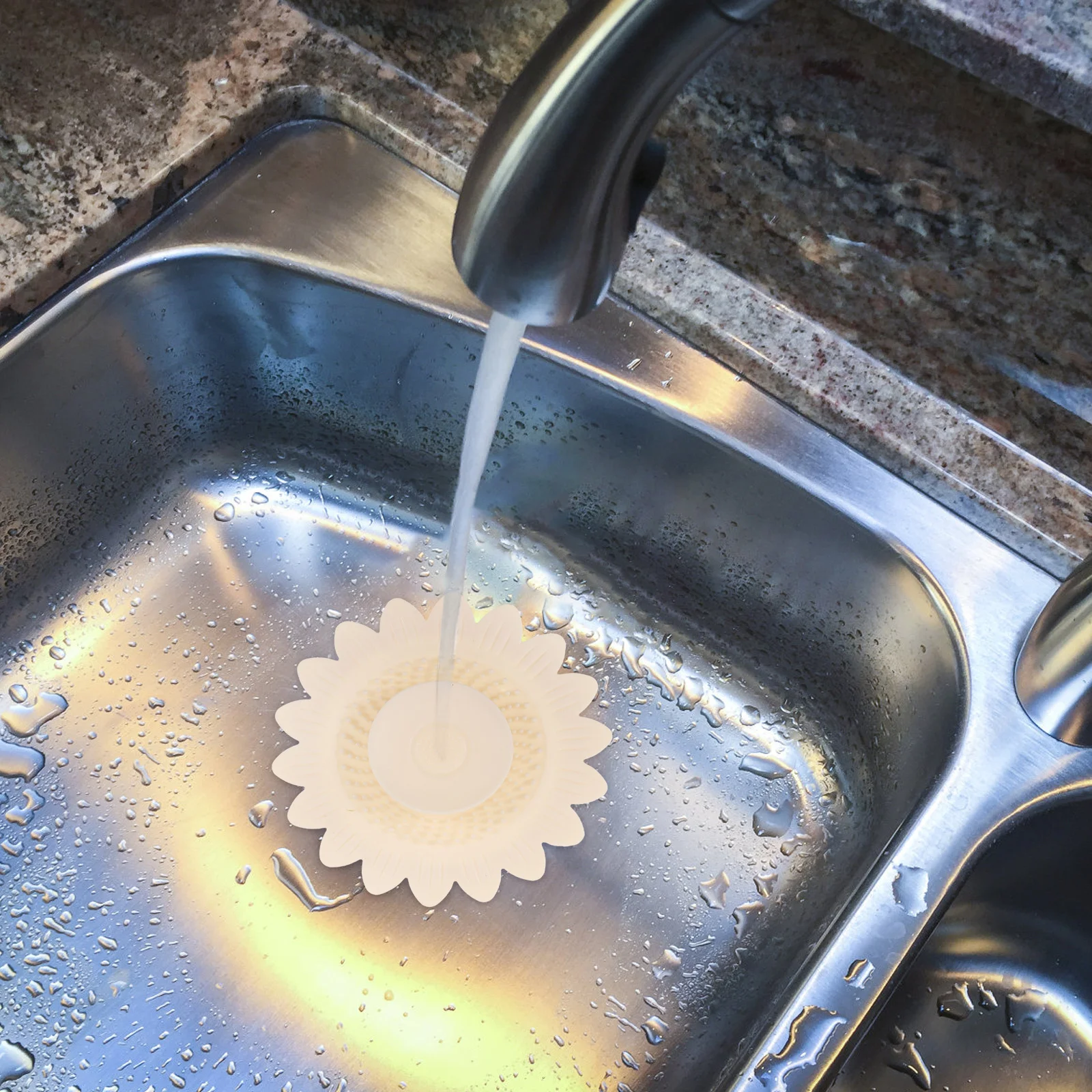 

3Pcs Stylish Sunflower Silicone Drain Hair Catcher Bathtub Sink Shower Cover Prevents Clogs Filters Hair Ensures Flow