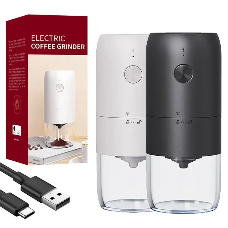 Usb Oplaadbare Draagbare Elektrische Koffiemolen Home Outdoor Blenders Beroep Verstelbare Koffiebonen Slijpen Voor Keuken