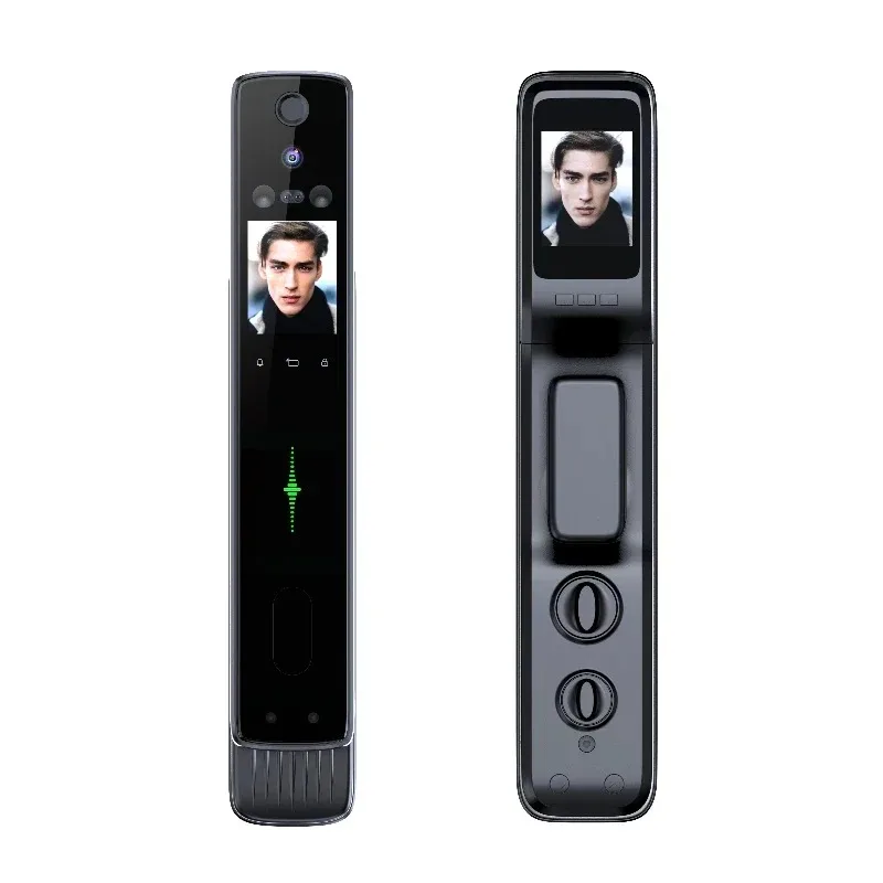 

Customized Usmart go app Smart 3D Face Biometric Fingerprint Camera Door Lock WIFI Remote Control Auto Door Lock With Cam