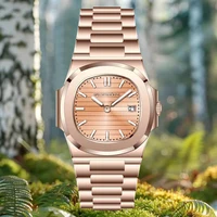 Specht & Söhne Recién llegados Reloj para hombre Oro rosa 5711 Relojes deportivos clásicos Acero inoxidable ultrafino Zafiro 50 M Resistente al agua