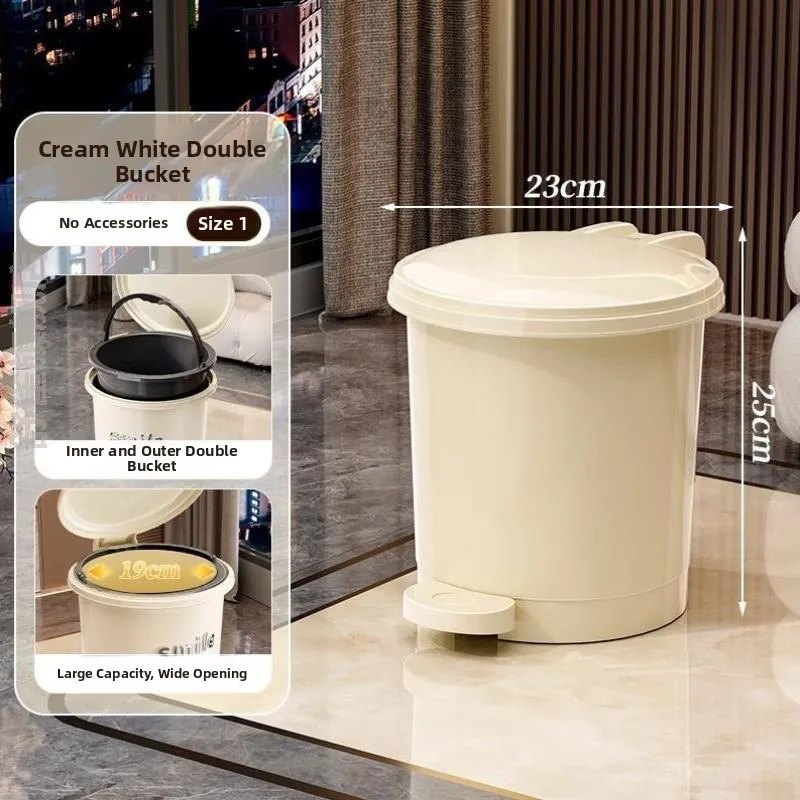 

Large Capaci Foot Pedal Tra Can Batoom Office Toilet Paper Basket Living Room Waste Paper Bin Home Cleaning Tools