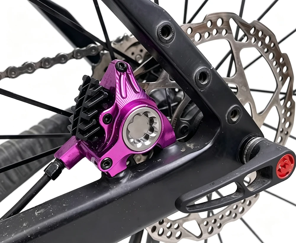 ZRACE XG Flat Mount Caliper, hydraulischer Straßenbremssattel, ICE-TECH-Pads, BMX-Raceing-Bremssattel, vollständig CNC, leicht – Detail 10