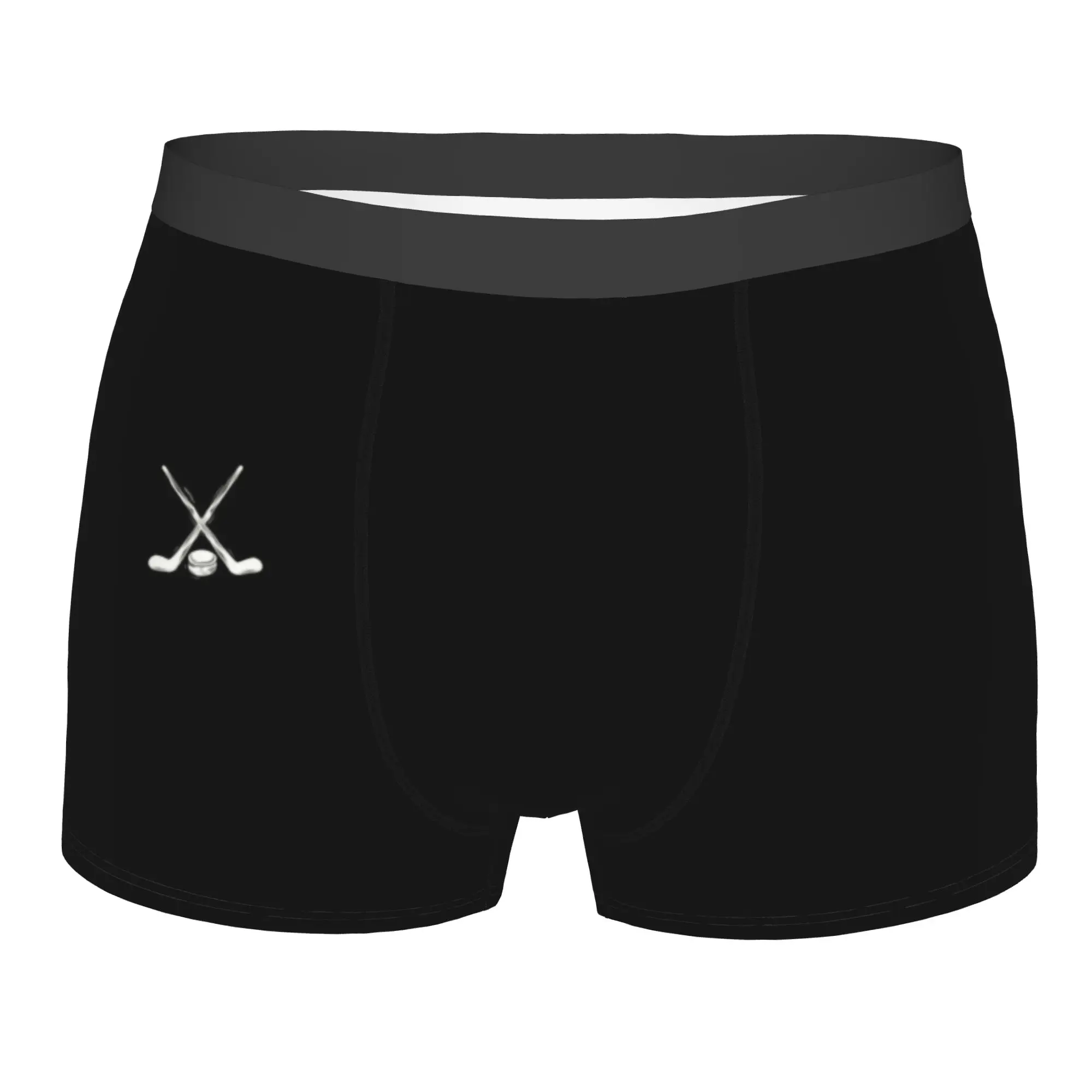 

Custom Cool Little Hockey Sticks Underwear Male Printed Puck Player Boxer Shorts Panties Briefs Soft Underpants