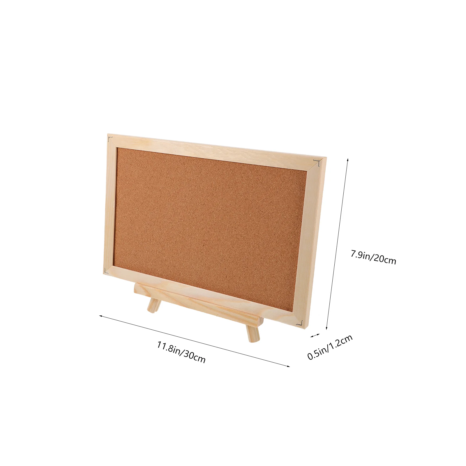 Monitor Stand for Desk Wooden Frame Message Board Cork Bulletin Pin Decorate Display Memo Framed Office