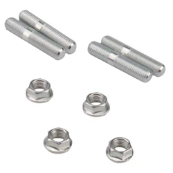 M10-1.25x48mm Exhaust Manifold Flange Studs Nuts Kit Compatible with Toyota/Nissan/Honda (Pack of 4 Pairs Studs&Nuts)