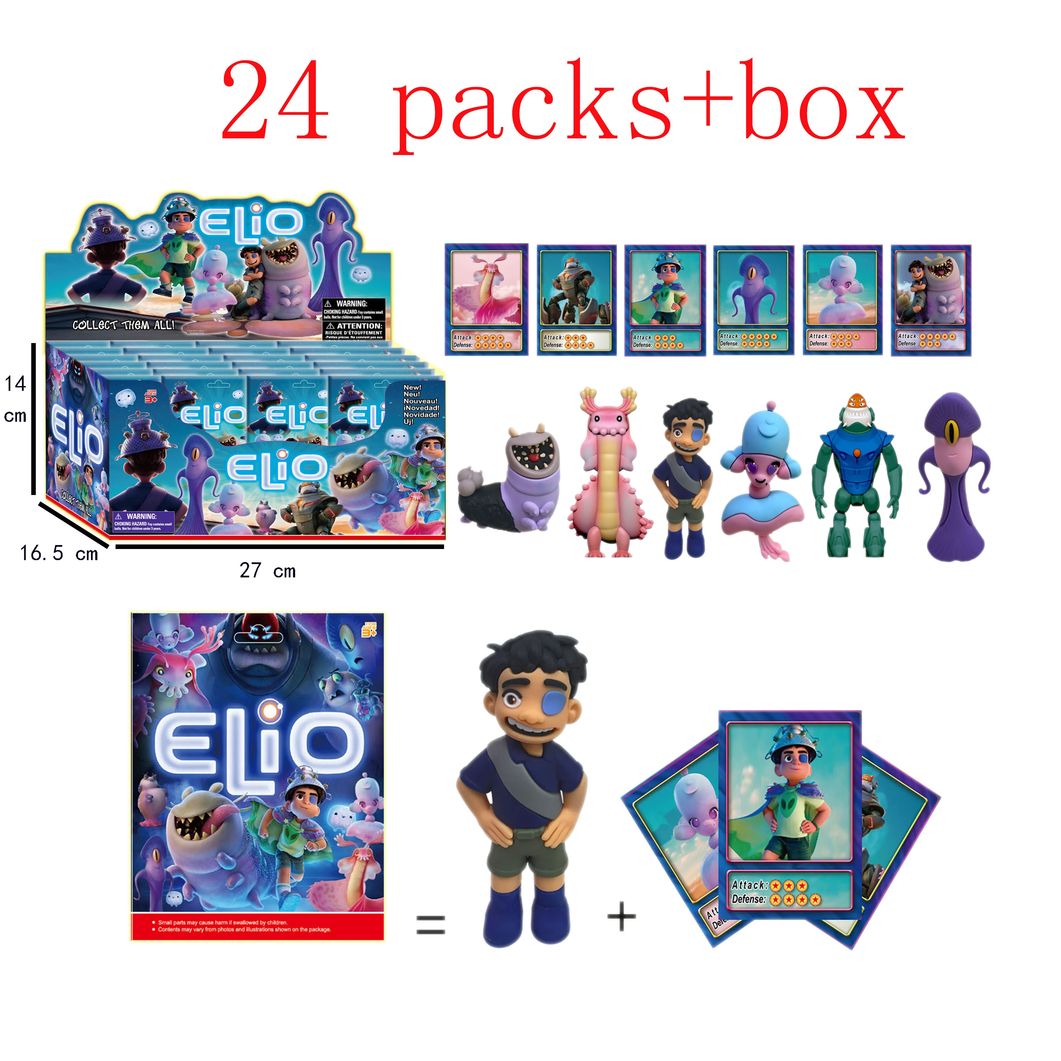 أنيمي 24 قطعة صندوق أعمى عشوائي مفوض الأرض الكرتون عمل الشكل البلاستيكية نموذج سطح المكتب الحلي ألعاب أطفال هدية عيد