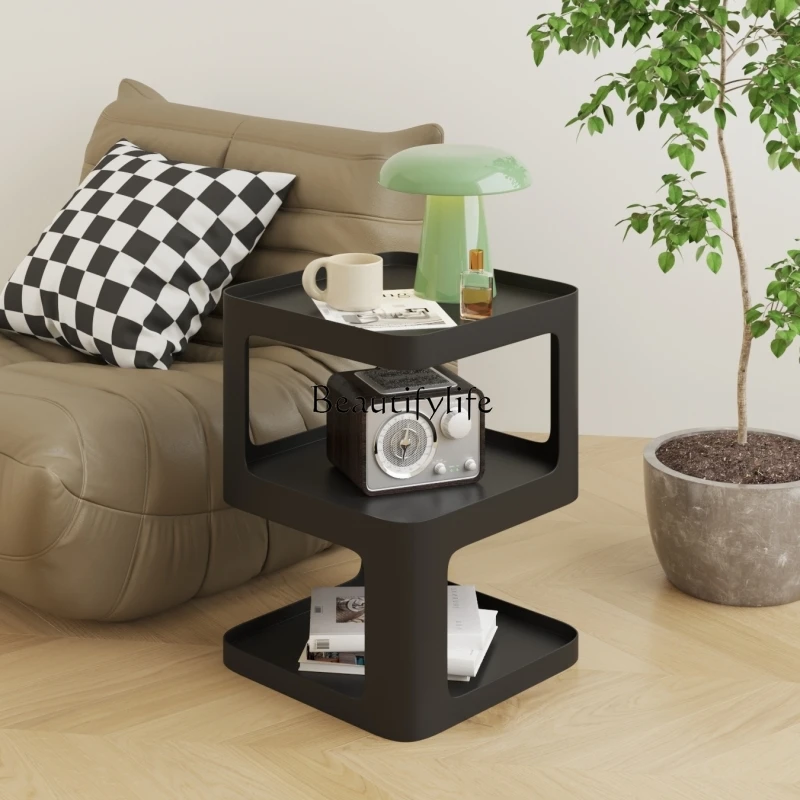 Z.-* طاولة بجانب السرير مخصصة ومبتكرة بتصميم هندسي وطاولة زاوية صغيرة للشقة