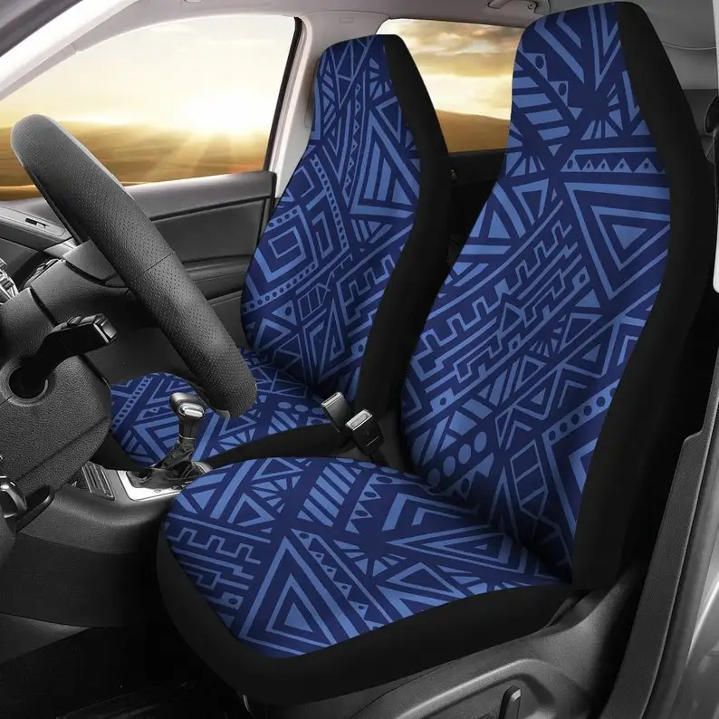 

Blue Tribal Print Car Seat Covers Pair, 2 Front Seat Covers, Car Seat Covers, Car Seat Protector, Car Accessory, Polynesian