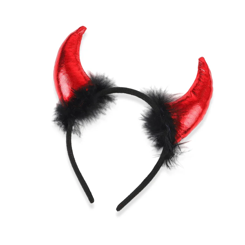 

Забавный Красный гудок, ободок для волос на Хэллоуин, ободок для волос с демоном для праздника, аксессуары для косплея, аксессуары для женщин и девушек