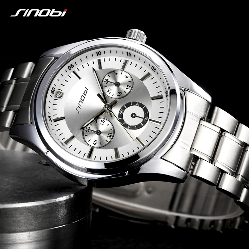 SINOBI Casual Design Men\'s Watches Fashion Design Mans Quartz Wristwatches Top Brand Male Best Gifts Clock Relogio Masculino