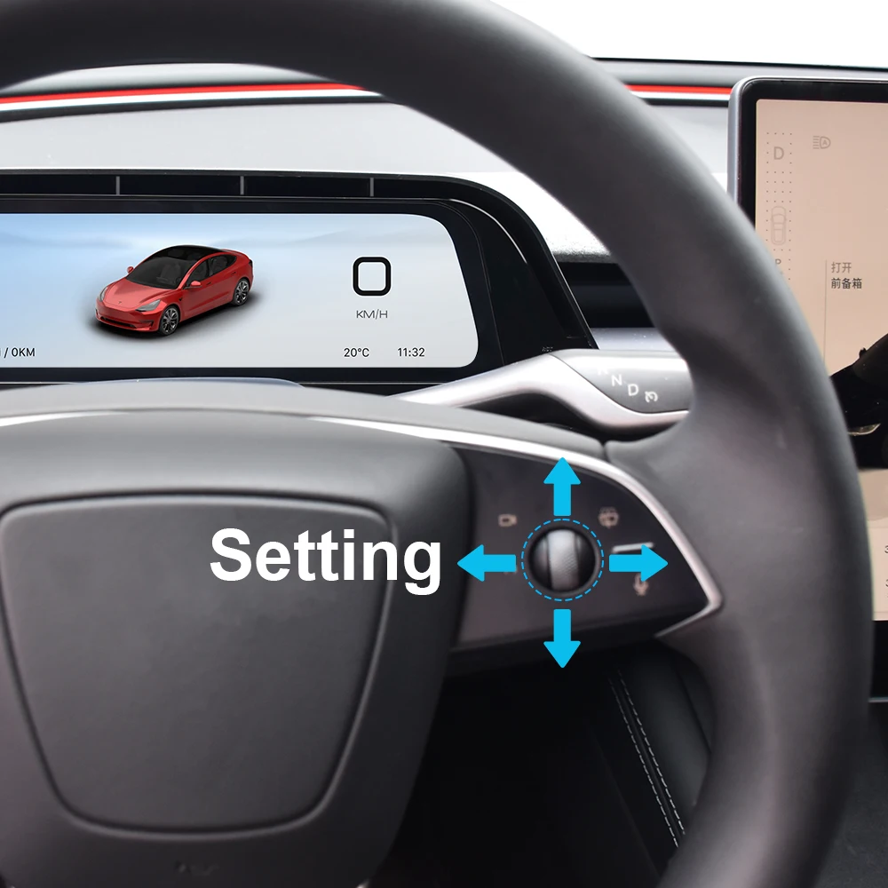 Onlysay novo design head up display com suporte de ventilação de ar sem fio carplay touchscreen para tesla modelo 3 highland modelo y juniper