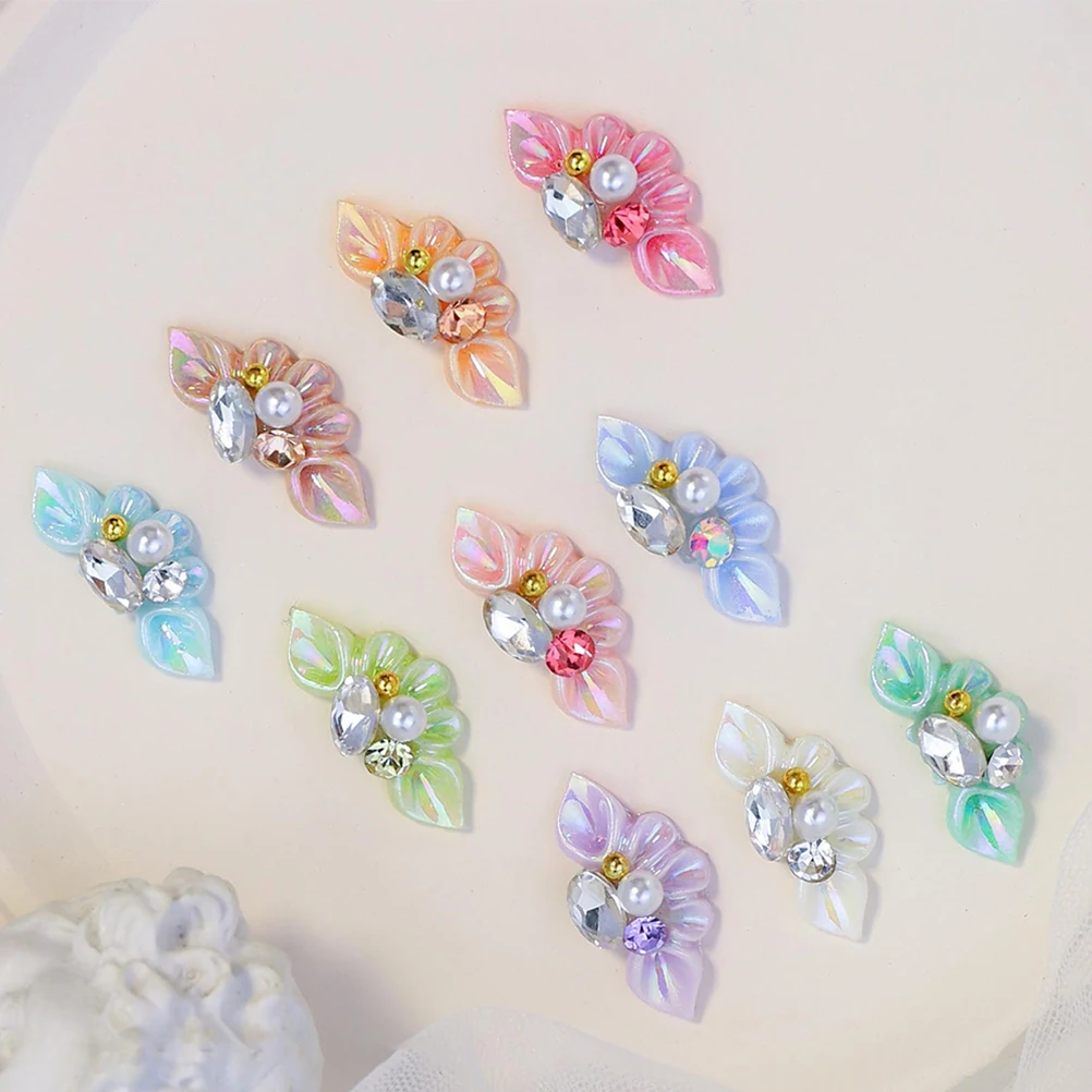 

27 Pcs Rhinestones Manicure Charms Resin Jewelry Nail Jewels Pearl Supplies Gems