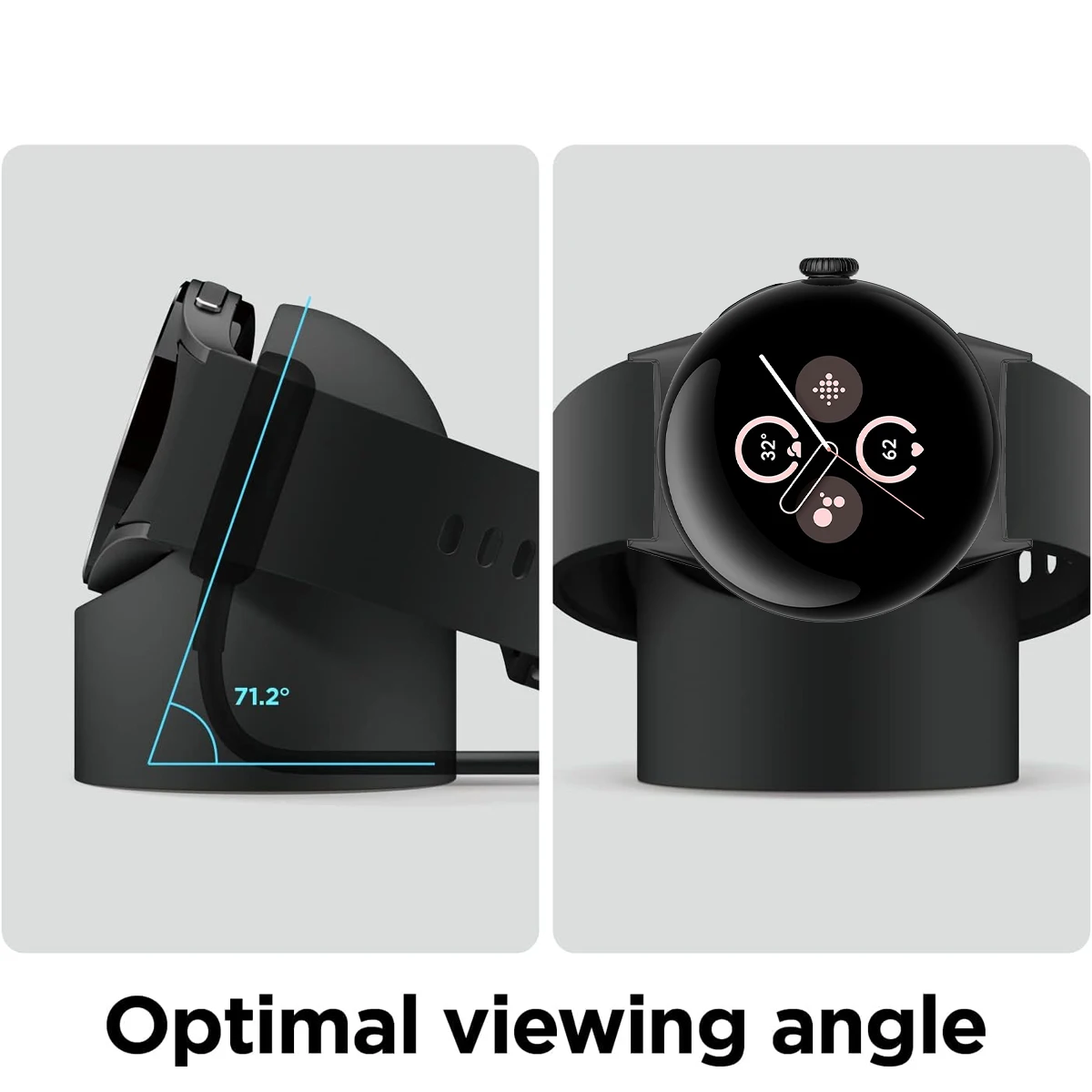 Силиконовый держатель для зарядки Google Pixel Watch 2, отверстие для кабеля, поддержка зарядки, кронштейн для зарядного устройства, подставка для док-станции Google Pixel Watch2