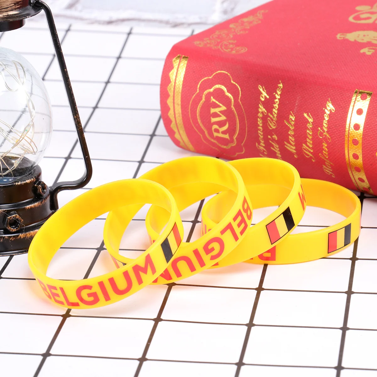 

10 pcs Silicone Wristband Flag Printed Country Bracelet For Sports Football Match France National Symbol Event Fan Accessory Gym