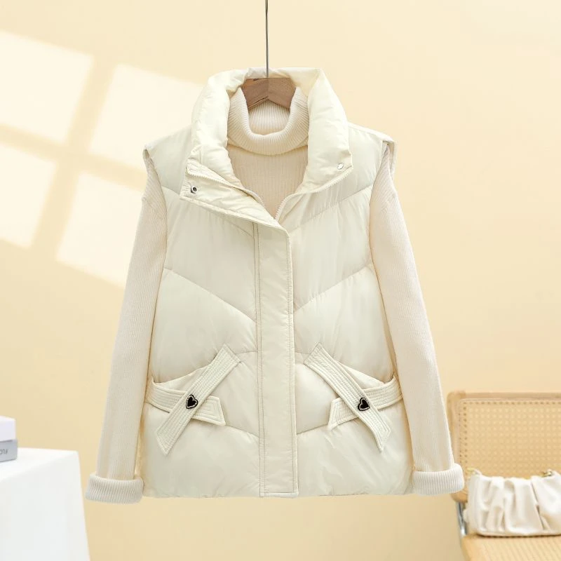 Cotton Vest Women Warm Cotton-Padded Autumn/Winter Fashionable New Loose-Fit Thin Shoulder Jacket Ideal For Cold Weather Scenari