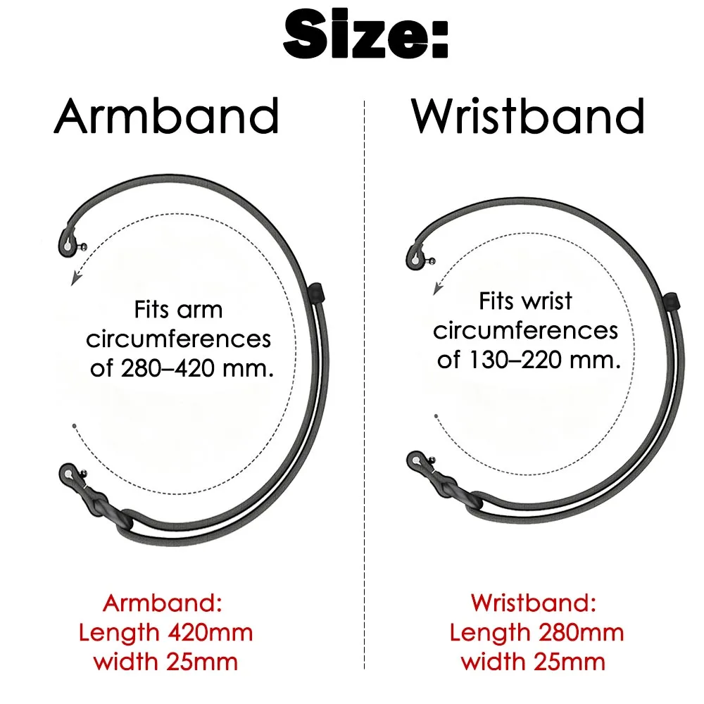 Premium Nylon Biceps Arm/Wristband for Garmin CIRQA Smart Band Strap Fitness Tracker Strap for Garmin CIRQA Smart Band Accessory image 4