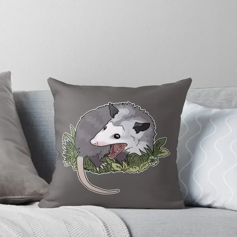 

Screaming possum Throw Pillow luxury decor Room decorating items Cushions Cover Anime pillow