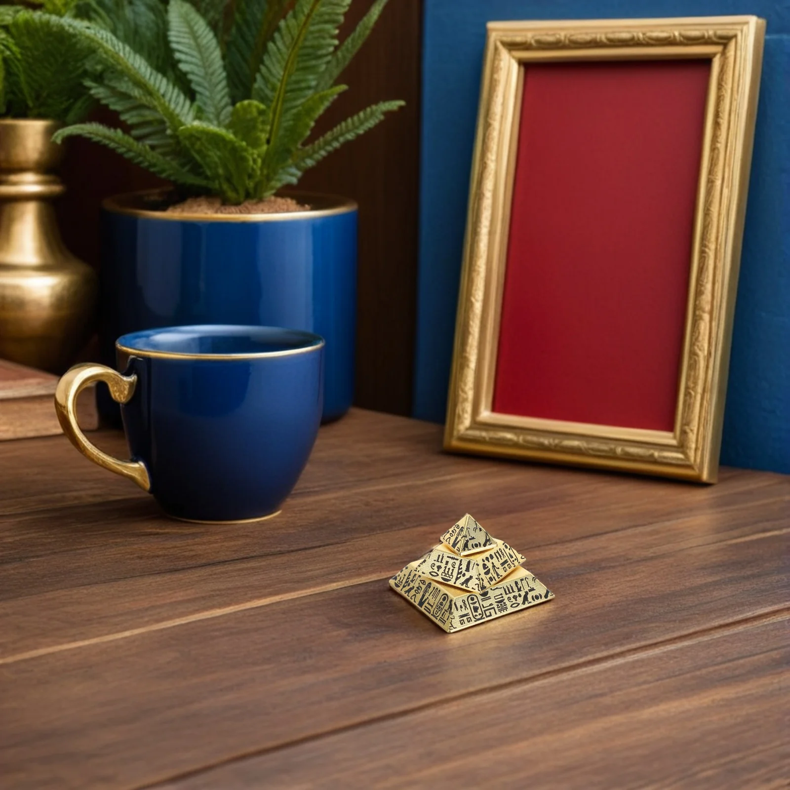 

Egyptian Pyramid Statue Sculpture Ancient Egypt Miniature Resin Pyramid Ornament for Home Desk Office Decor Stress Relief Fidget