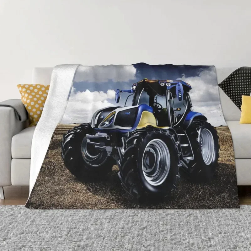 

Car Tractor Pattern Fleece Autumn/Winter Breathable Ultra-Soft Throw Blanket for Bedding Couch Rug Piece