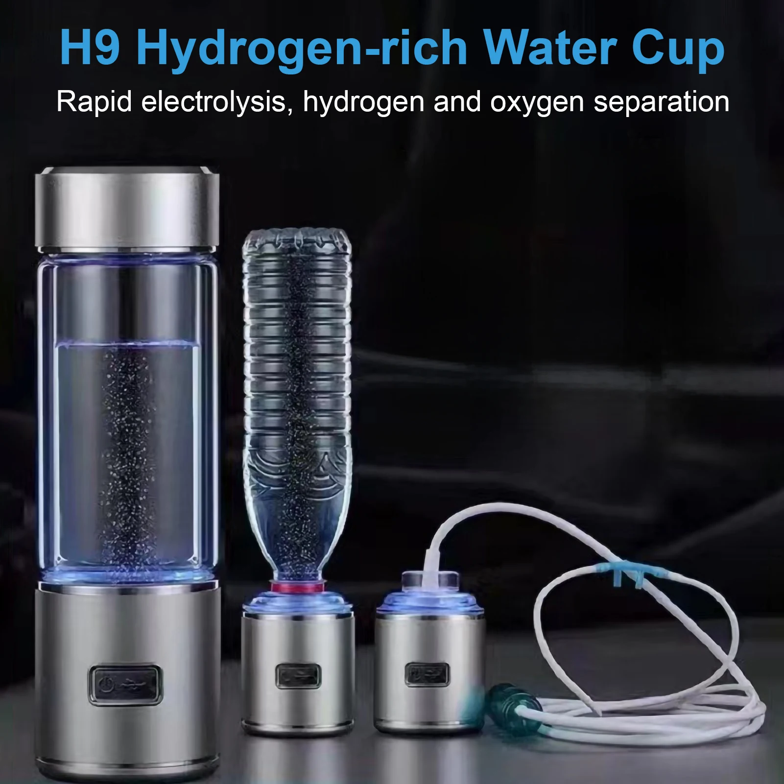 H9 Hydrogen-rich Water Cup Negative Ion Hydrogen-absorbing SPE Membrane High Concentration Micro-electrolysis Hydrogen Cup