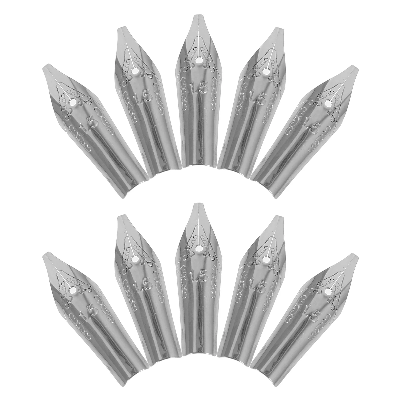 20 Buah Ujung Pena Fountain Pengganti Ujung Halus Logam untuk Menulis Menggambar Kaligrafi Menandatangani Alat Tulis Siswa