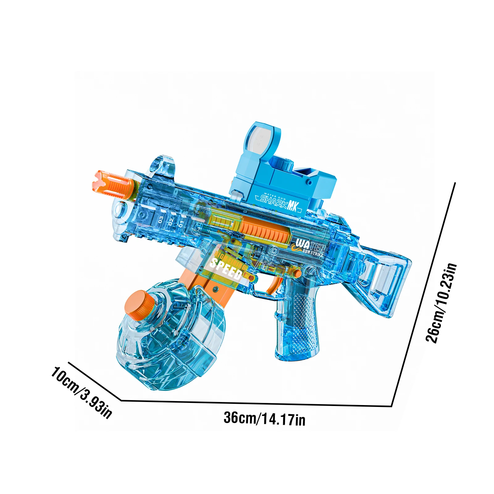 New Electric Automatic Water Gun with Light Spray Water Continuously High-Pressure High-Speed Summer Outdoor Sprinkler Toys