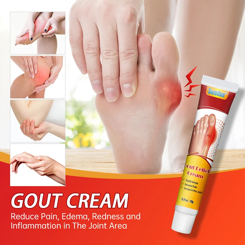 Gichtlinderungscreme, Salbe für Gelenkschmerzen, Paste zur Linderung, reduziert Schwellungen, Muskelkater, Paste, Kniesalbe, beruhigt die Füße und die Knie