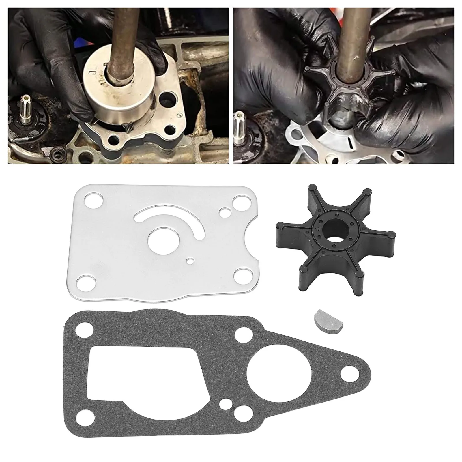 

Outboard Water Pump Impeller Repair Kit 17400-98661 for Johnson Evinrude Outboard 4 5 6 HP 4 Stroke