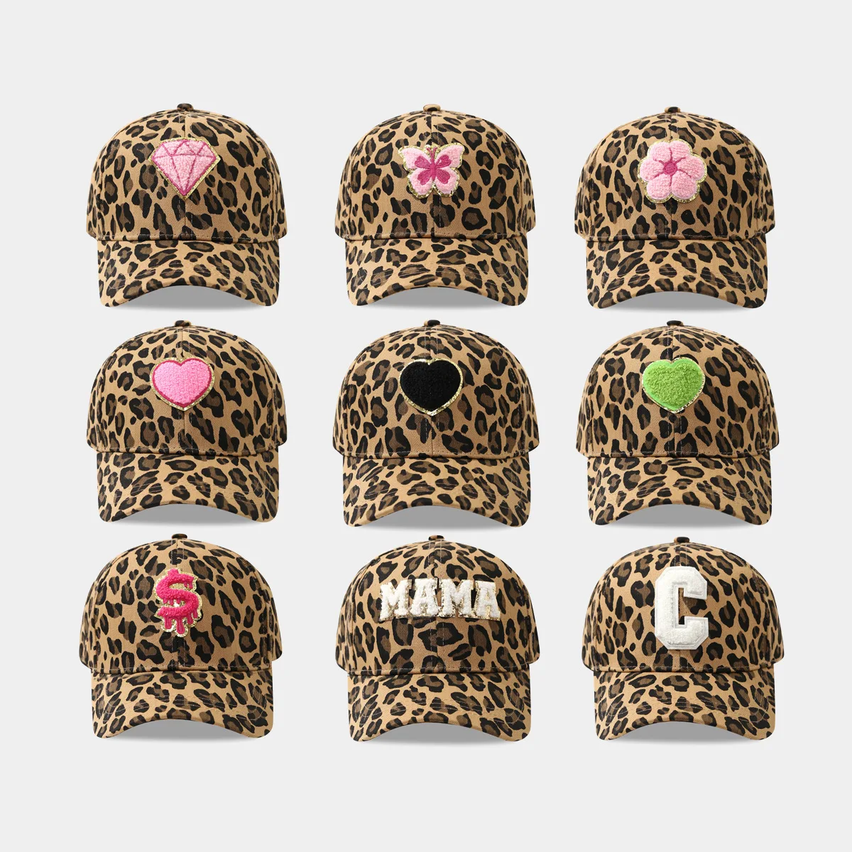 Retro Handtuch Paste Tuch Muster Leopard Print Baseball Kappe Für Frauen Herbst Neue Berühmte Mode Entenschnabel Kappe Einkaufen Hut – Detail 1