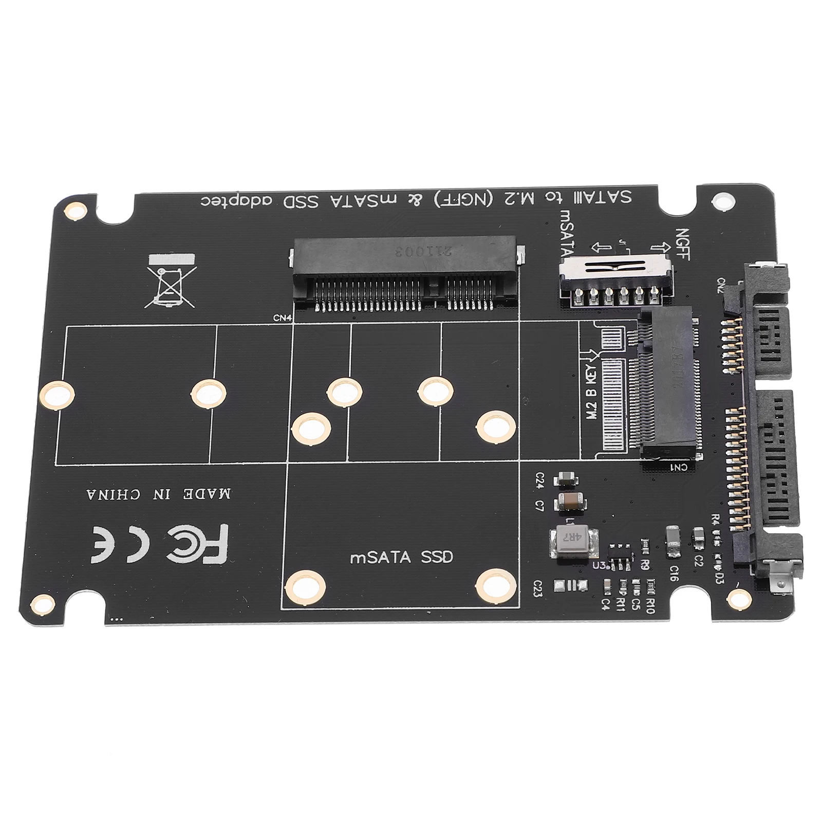 

Expansion Card ABS to M2 Adapter mSATA SSD Converter for Computer Data Cable 6Gbps Speed Easy Plug Play Replacement Part