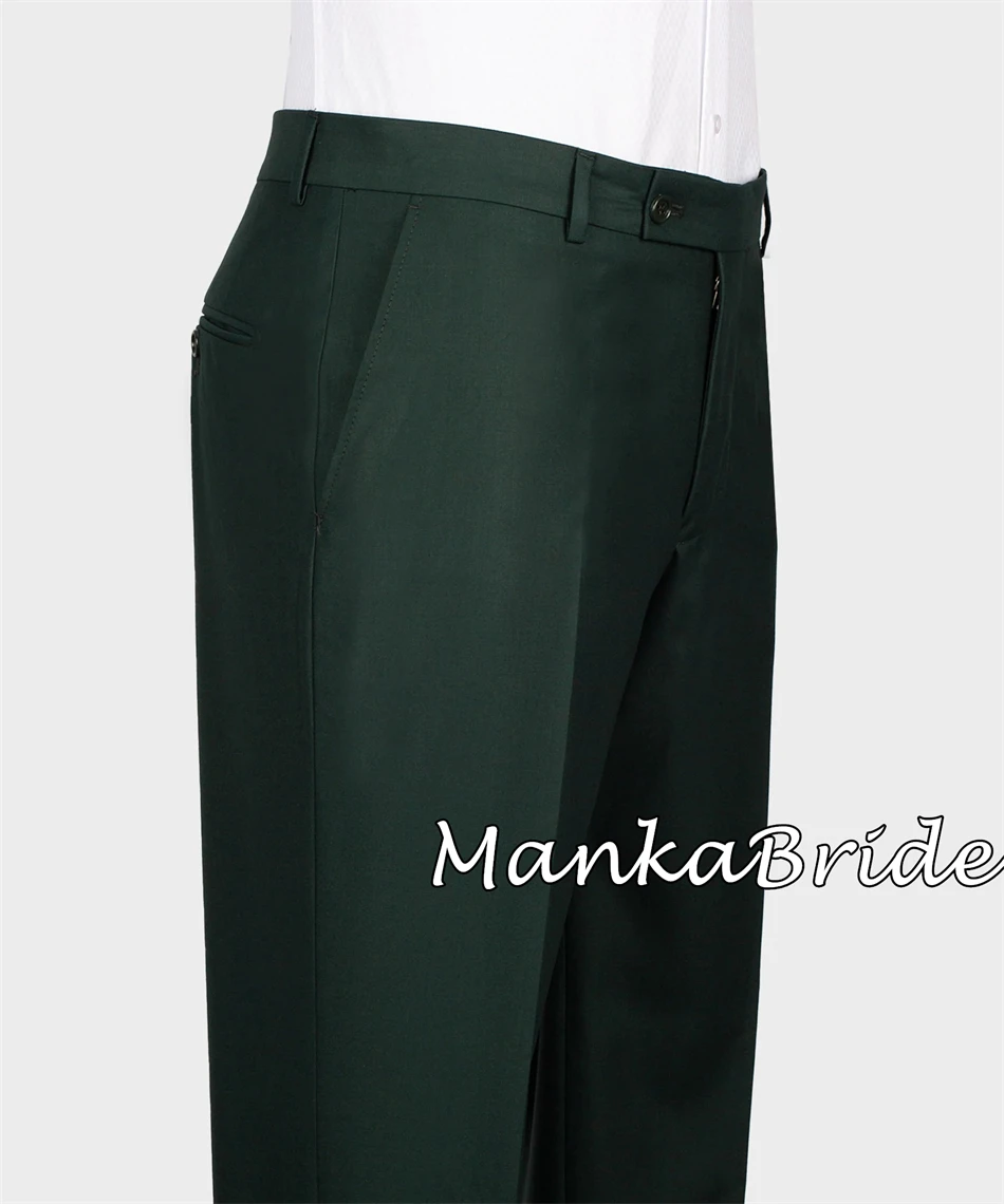 Ternos pour hommes vert foncé marié smoking pour mariage 2 pièces Blazer pantalon formel fête affaires bureau hommes costume ensemble