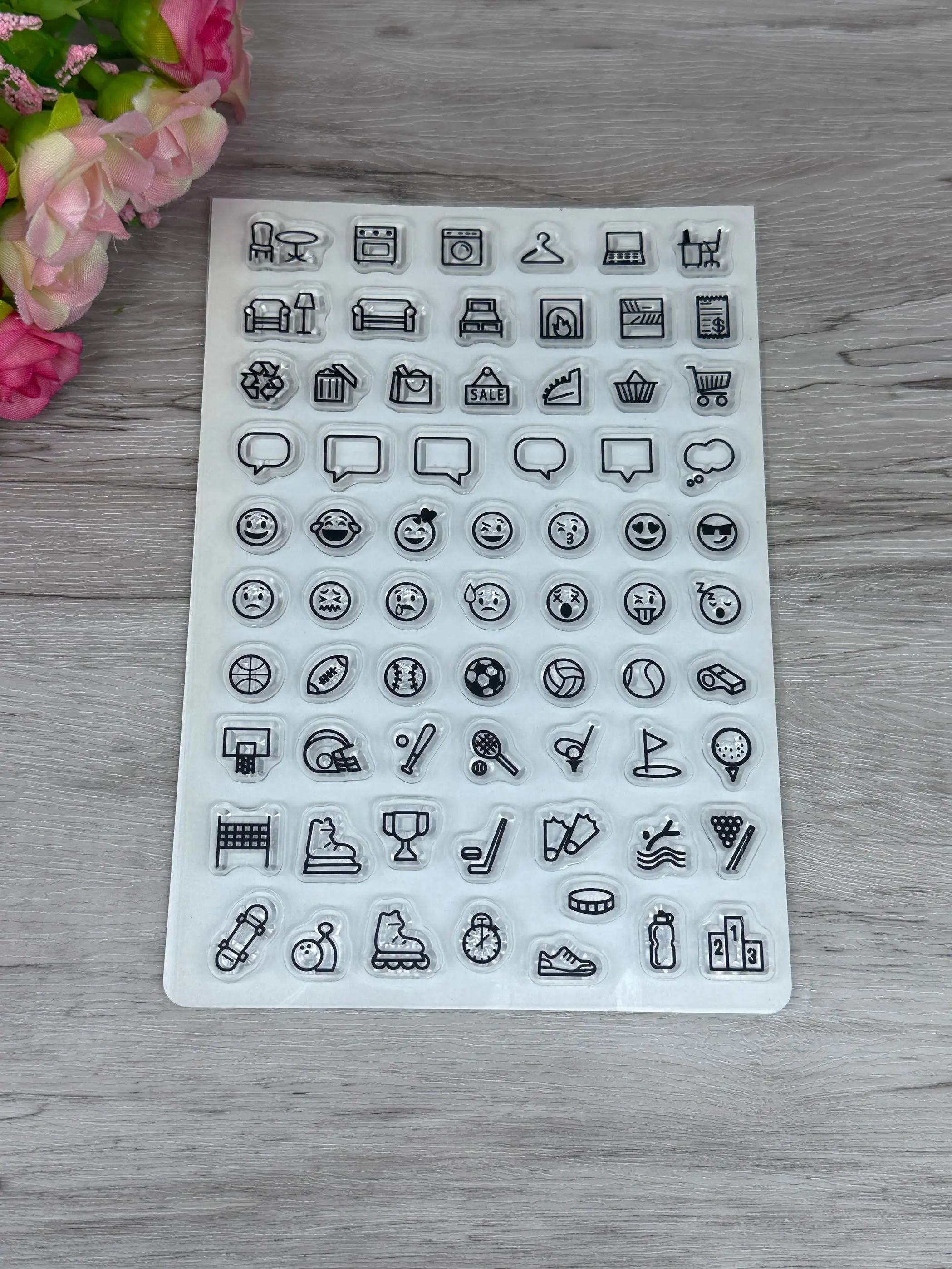 2024 جديد واضح ختم المزاج أيقونة DIY بها بنفسك سجل القصاصات بطاقة ألبوم ورقة كرافت الأسطوانة المطاطية السيليكون طوابع شفافة #1