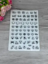 2024 new CLEAR STAMP Mood icon DIY Scrapbook Card album paper craft silicon rubber roller transparent stamps