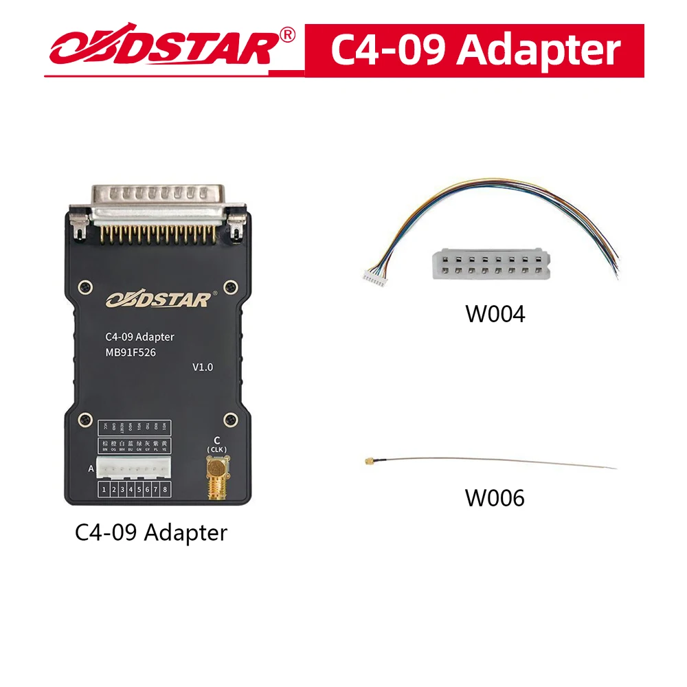 

Комплект адаптеров OBDSTAR C4-09 (MB91F526) для OBDSTAR X300 Classic G3/OBDSTAR DC706