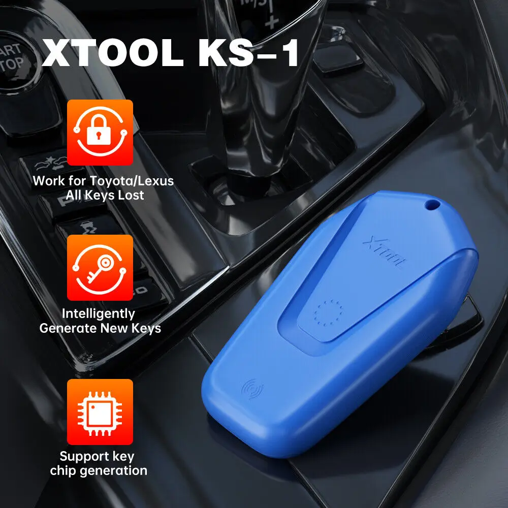 XTOOL KS01 Key Simulator For Toyota/For Lexus All Key Lost Key Programmer Remote Generation For X100PAD3 X100MAX D8 D9 A80PR0