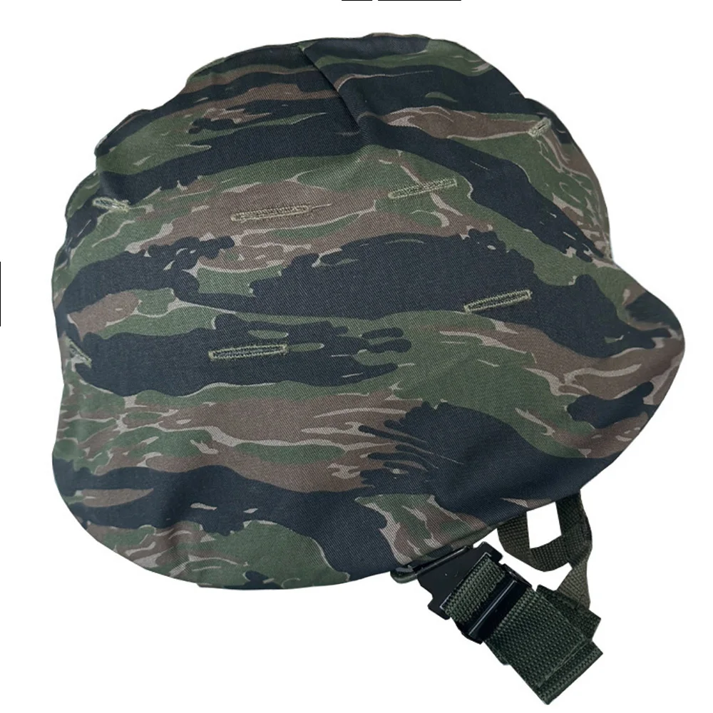 Tabby Camouflage Helmet Cover American Soldiers Copy Vietnam War Tabby Stripe Camo M1 Vintage Helmet Trim Tiger Cover