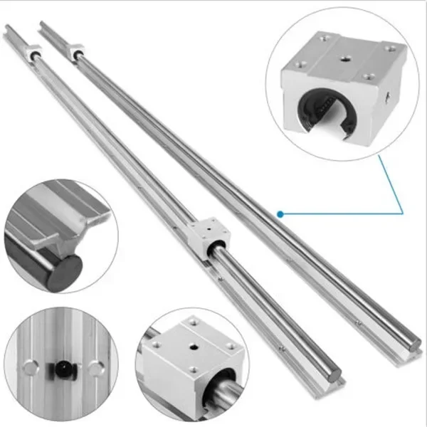 Linear Rail SBR20-1200mm Shaft Rod Guide Support 20mm Block Bearings CNC