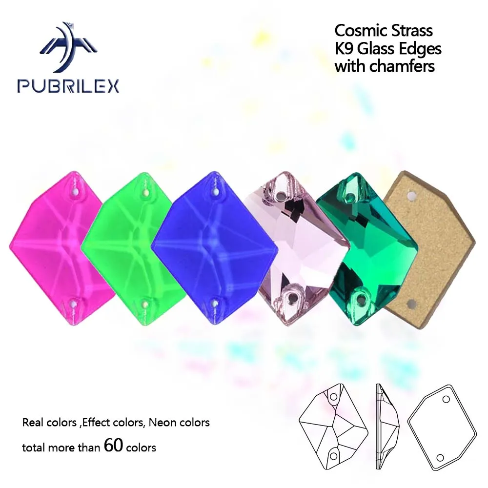 Pubrilex Cosmic Glitter Aufnähbare Strasssteine aus Glas mit abgeschrägten Kanten für Kleidungsstücke und Dekorationen – Detail 2