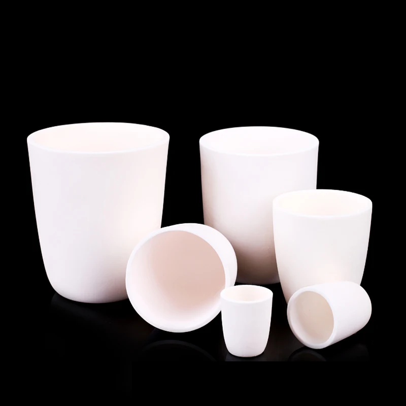 1pcs 99% alumina crucible Corundum Crucible 5ml-1000ml Alumina Ash Crucible Without Cover for Experiment