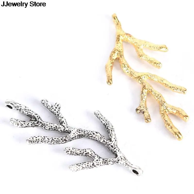 10Pcs/Set Vintage Alloy Branch Charms Pendant DIY Bracelet Necklace Accessaries Jewelry Finding Making Craft