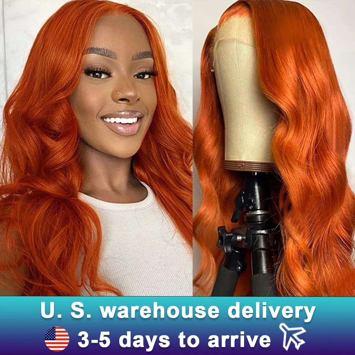 350 Orange Ginger Body wave 13x4 HD Lace Frontal Wig Brazilian 30 32 Inch Orange Color 13x6 Lace Front Human Hair Wigs For Women