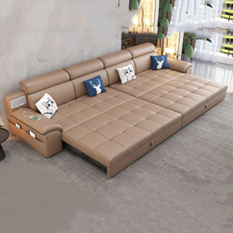 

USB Foldable Couches Square Foam Storage European Modern Sofa Bed Living Room Luxury Designer Divano Letto Living Room Furniture