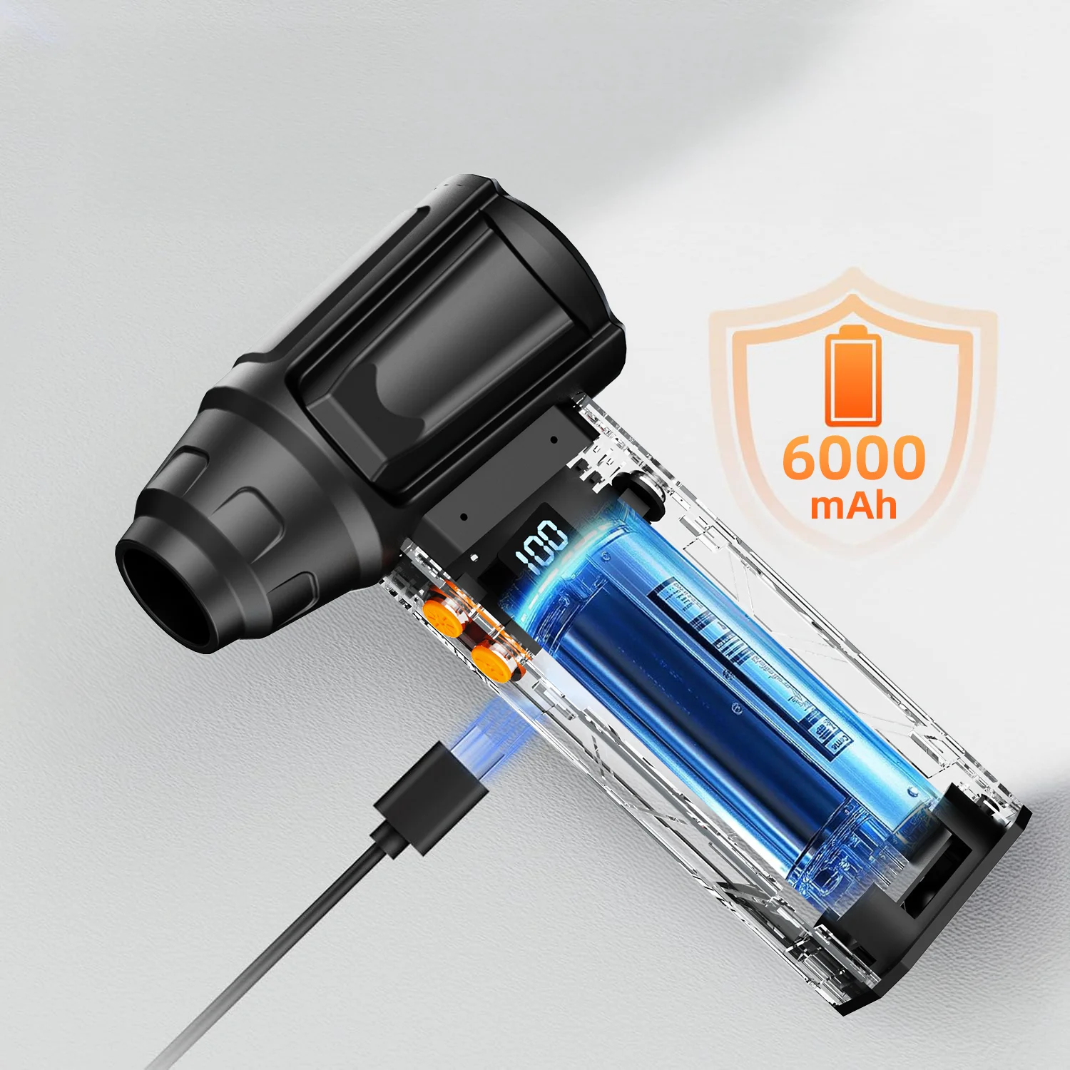 

6000mAh New Arrival Digital Display Screen Air Adjustable Violent Blower Rechargeable for Car Keyboard Cleaning