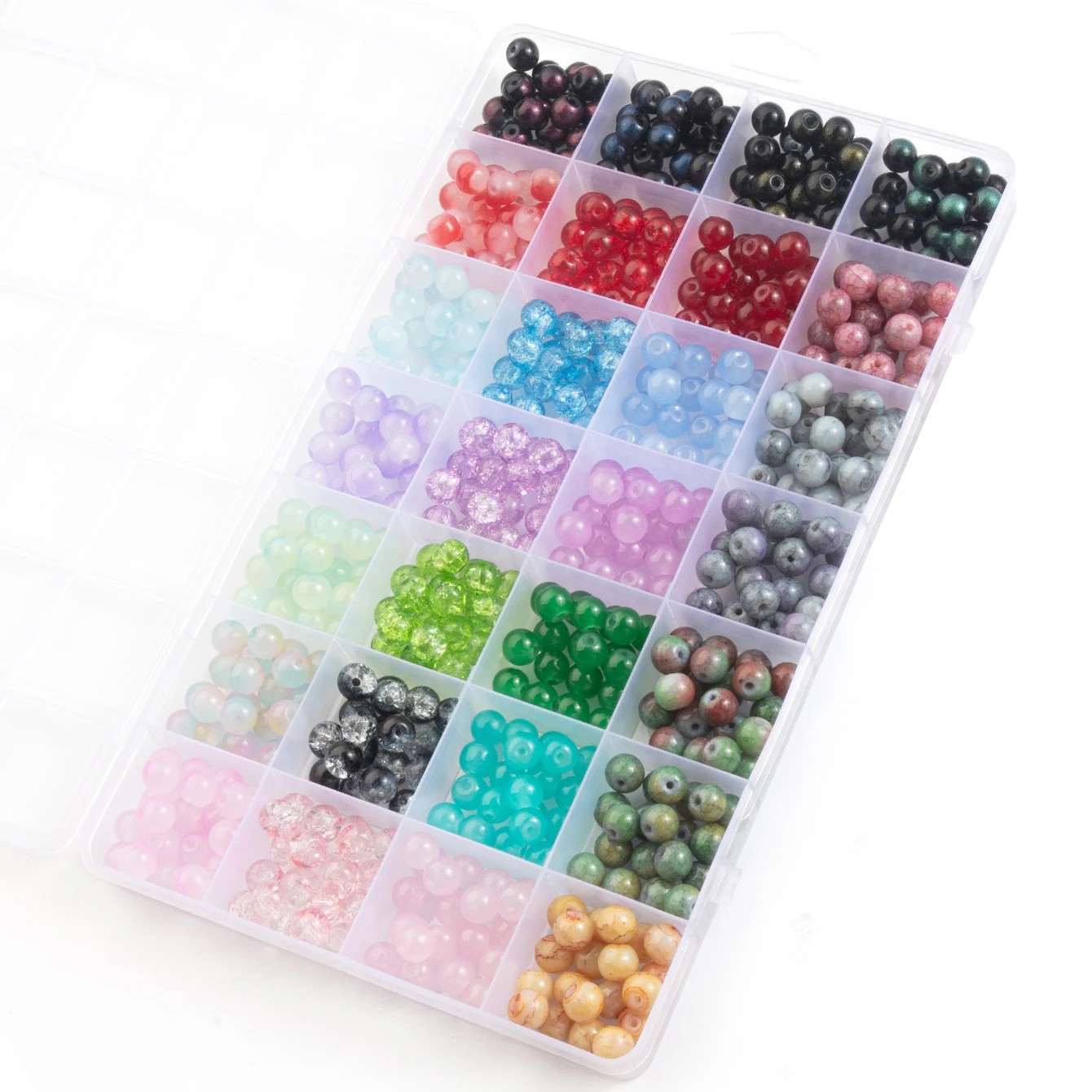 Glass Beads Bracelet Making Kits with 28 Colors