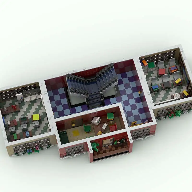MOC 市モジュラースクールクリエイティブ建築ビルディングブロック組立レンガ装飾装飾品子供記念おもちゃ