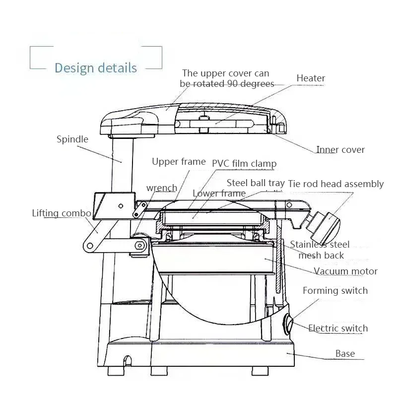 New 110 /220V Dental Laminating Machine Vacuum Forming Machine Dental Composite Retainer With Ball Dental Equipment