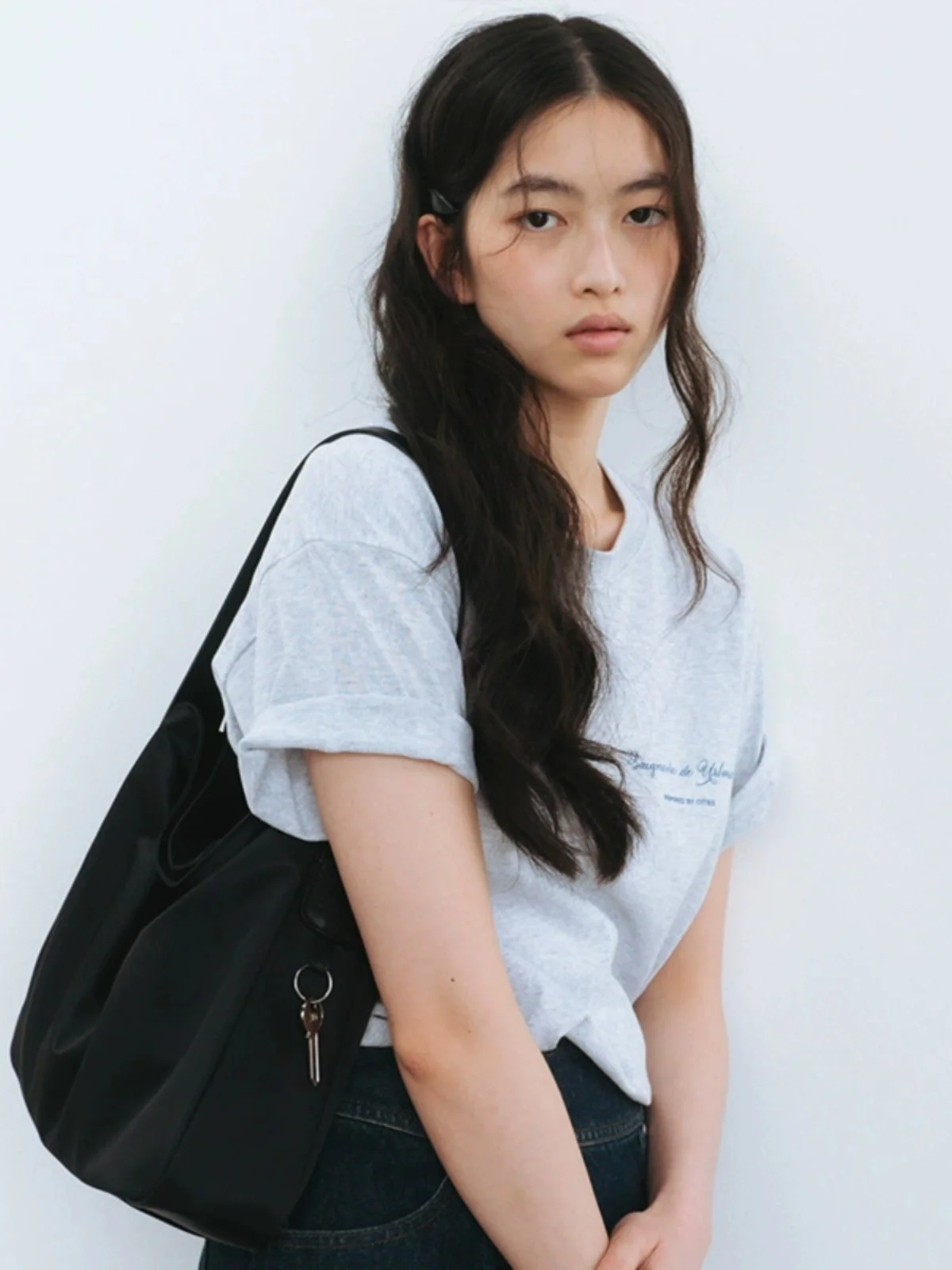 대용량 여성 핸드백 2024 신상 한국 스타일 출퇴근용 단색 숄더백 겨드랑이백 패션 트렌드 데일리룩