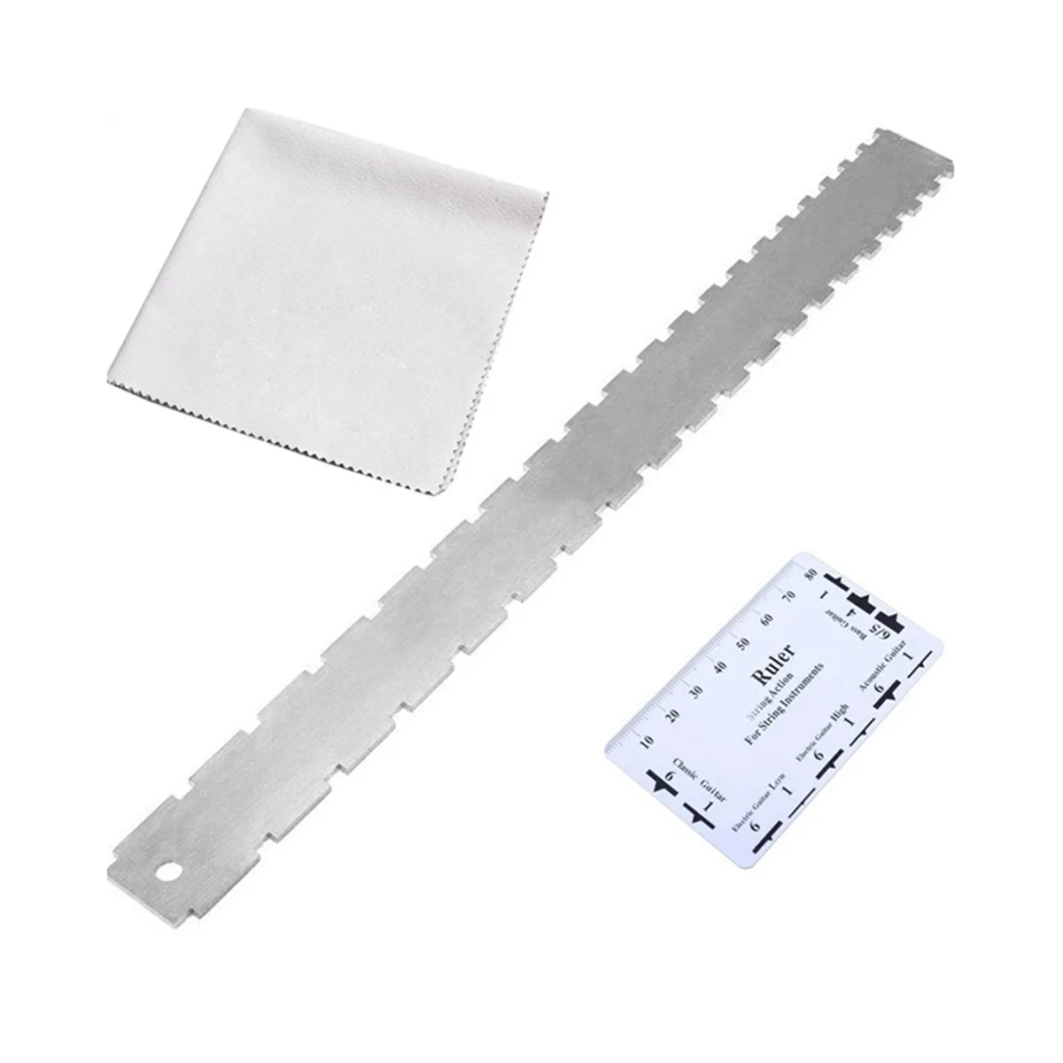 Distance Ruler Set Guitar Measuring Ruler Metal Electric Guitar Ruler Stainless Steel Guitar Neck Ruler