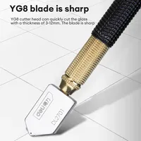 1 Pcs 180mm Glass Cutter Roller Diamond Tip Antislip Carbide Metal Plastic Handle for DIY Tile Mirror Craft Cutting Hand Tools