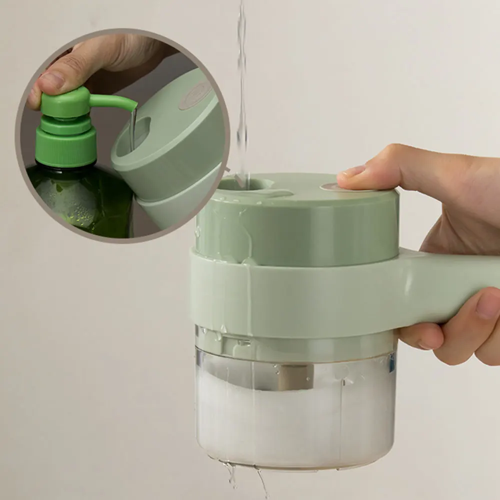 ハンドヘルド電動野菜スライサーコードレス Protable 電動ガーリックカッターマッシャーチョッパー食品スライサー